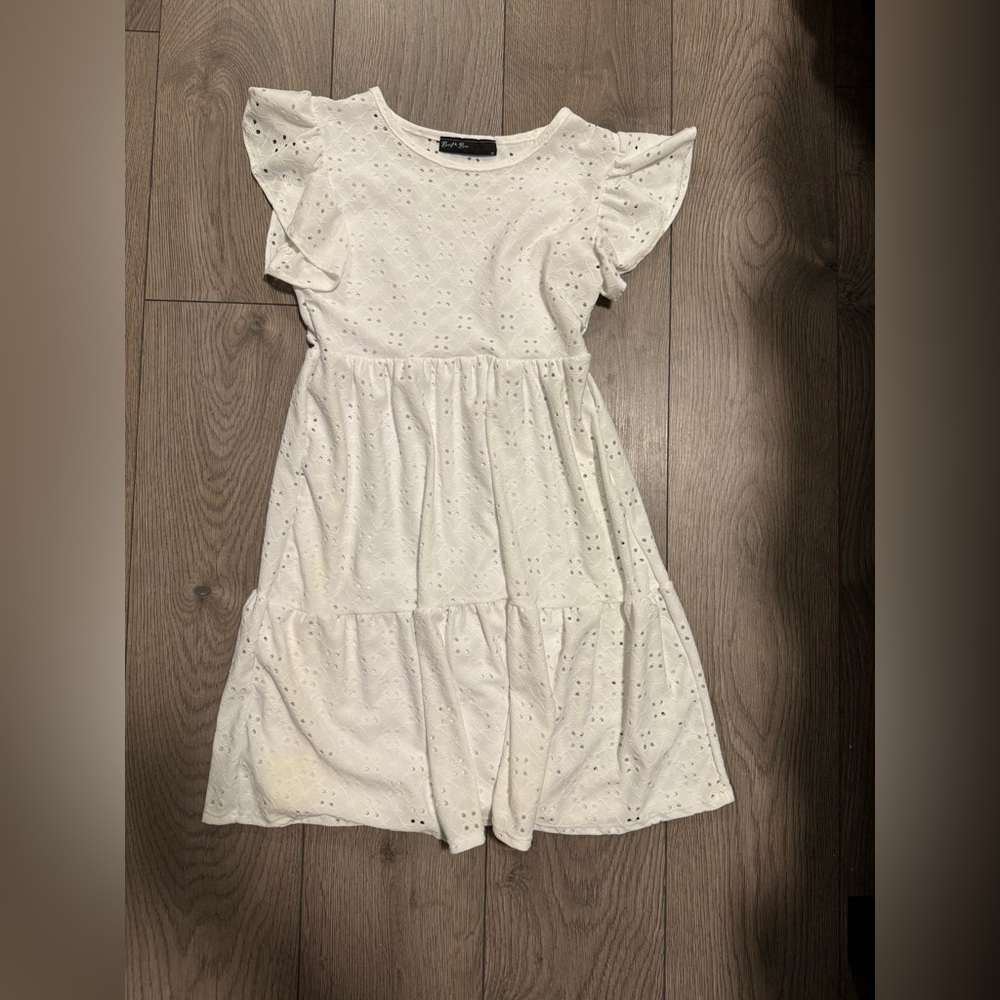 White Eyelet Mini Dress